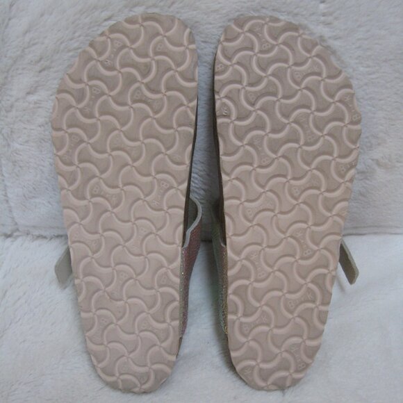RARE Birkenstock LUX GIZEH Ombre Pearl Leather 40 R US W 9 M 7 *Wedding* - Picture 4 of 16